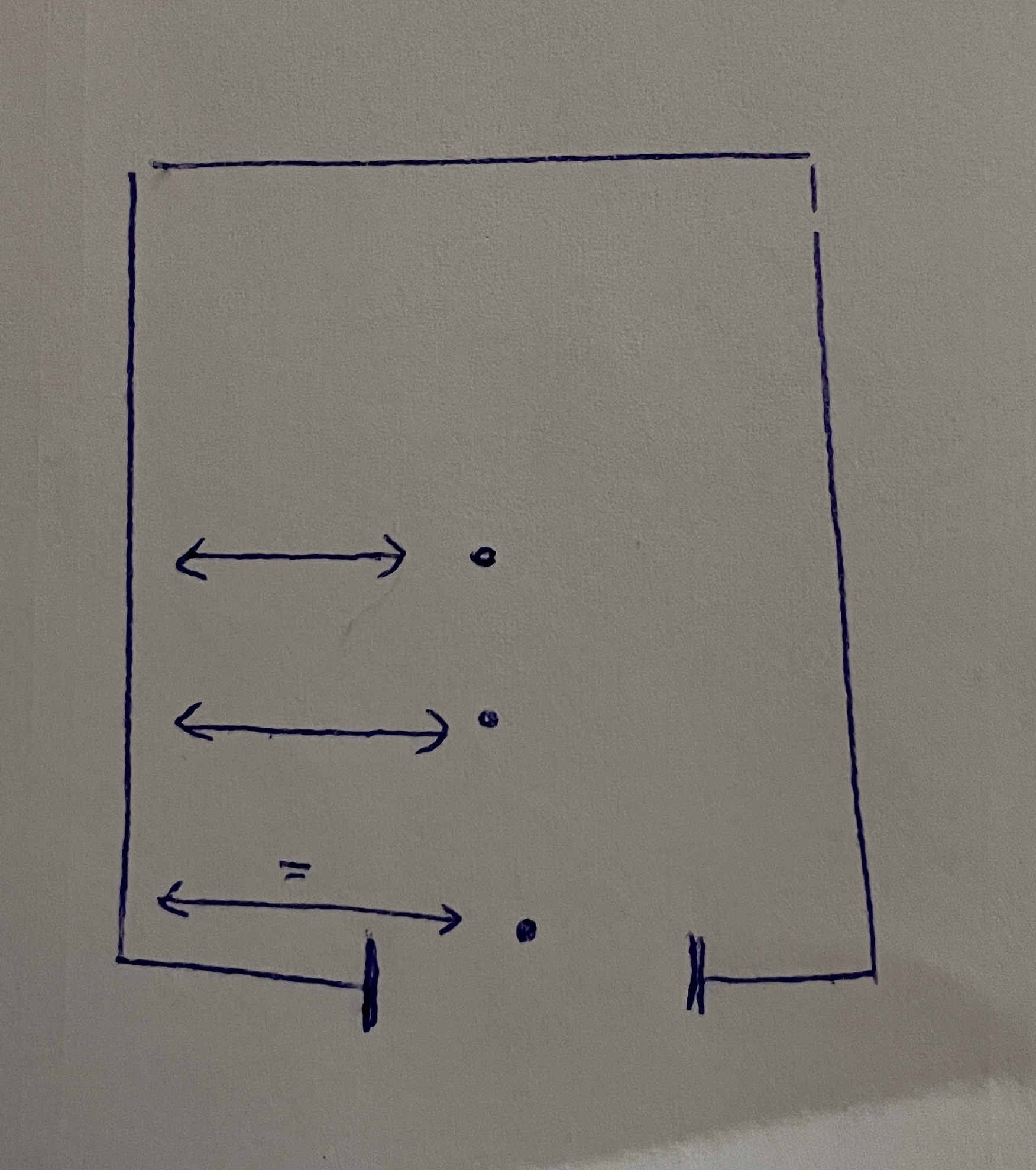 Drawing Identifying how to measure using existing wall as a guide